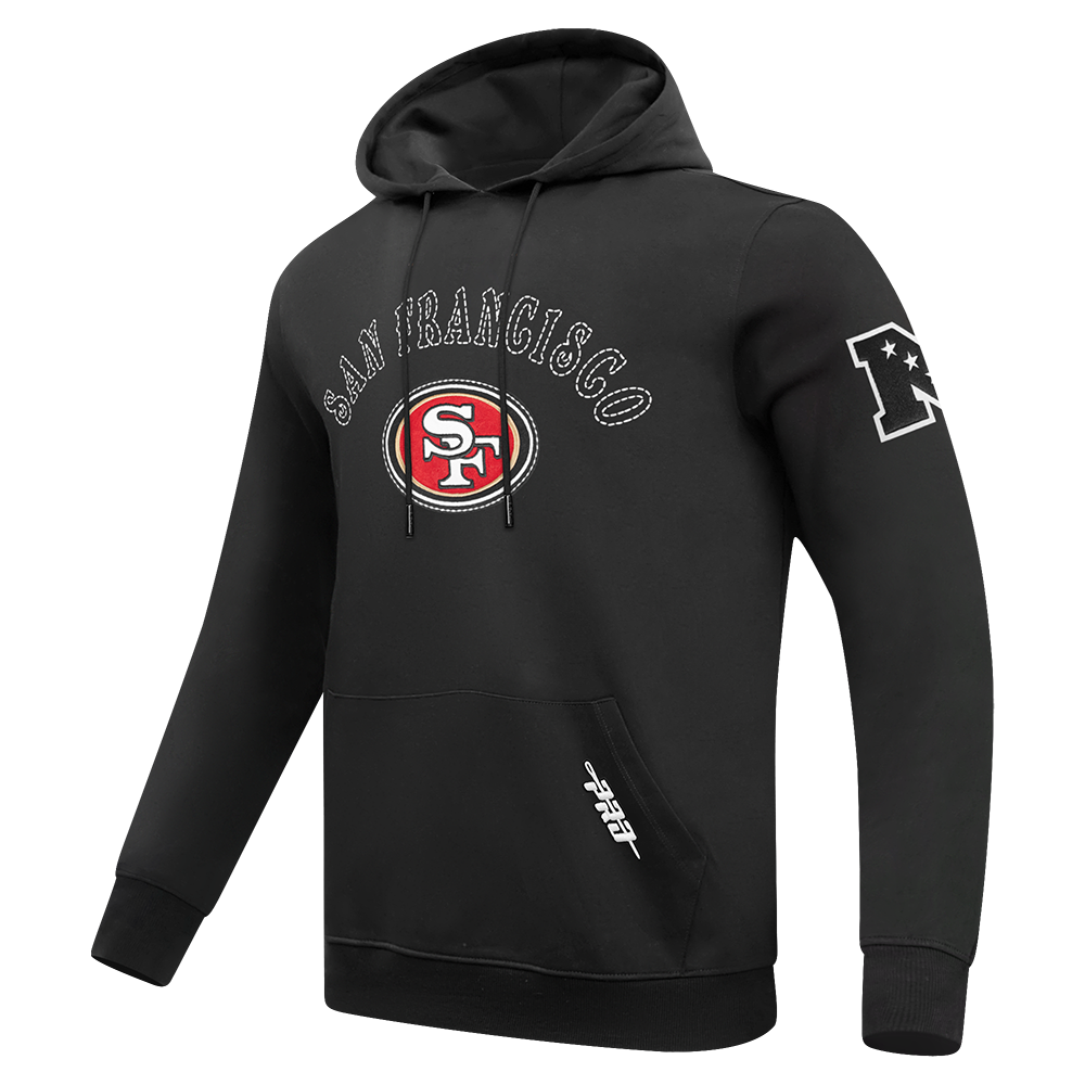 NFL SAN FRANCISCO 49ERS REBEL ATHLETICS CHANDAIL À CAPUCHON EN MOLLETON POUR HOMME (NOIR)