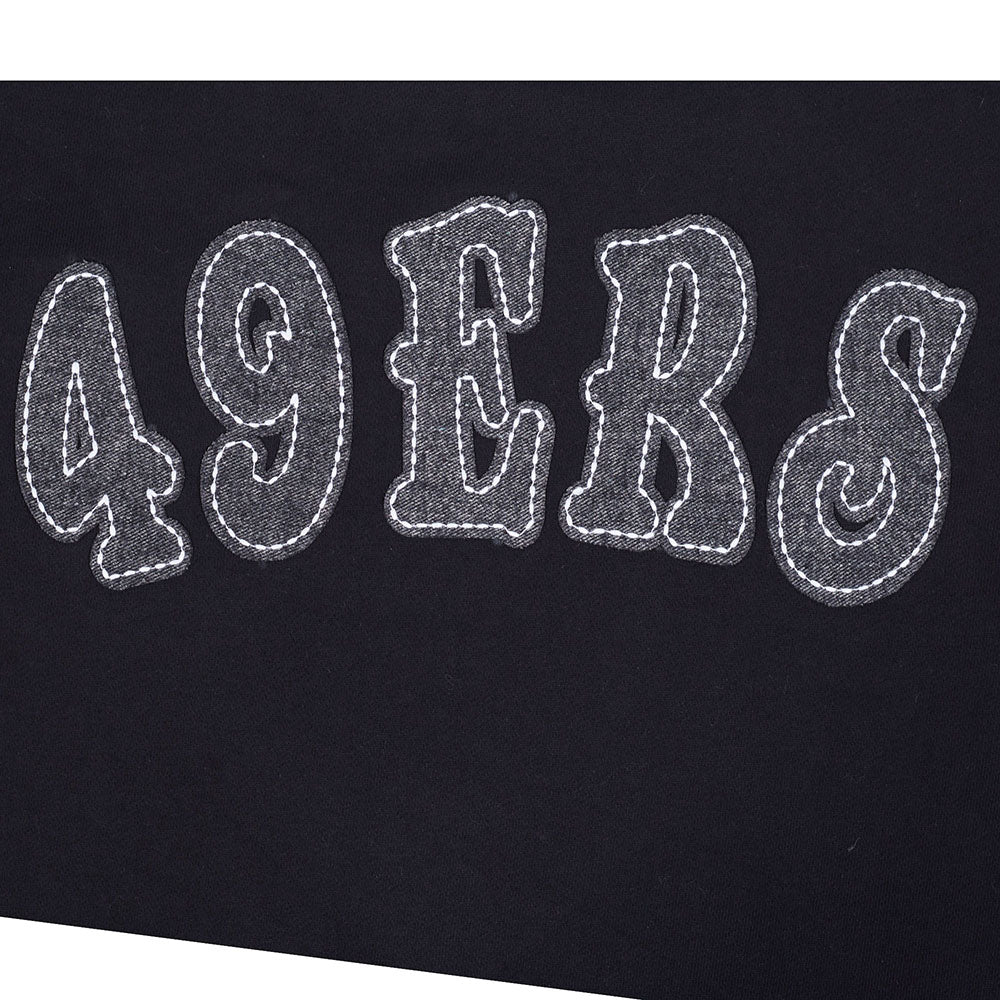 NFL SAN FRANCISCO 49ERS REBEL ATHLETICS CHANDAIL À CAPUCHON EN MOLLETON POUR HOMME (NOIR)