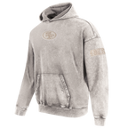 NFL SAN FRANCISCO 49ERS WASHED CLASSIC CHANDAIL À CAPUCHON POUR HOMME (ARDOISE CHAUDE DÉLAVÉE)