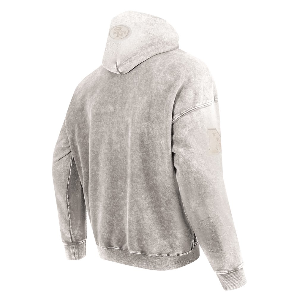 NFL SAN FRANCISCO 49ERS WASHED CLASSIC CHANDAIL À CAPUCHON POUR HOMME (ARDOISE CHAUDE DÉLAVÉE)