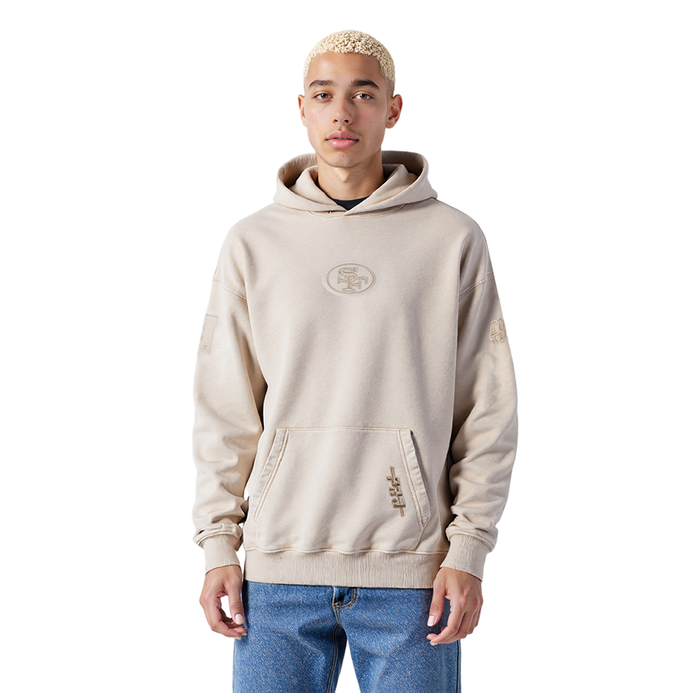 NFL SAN FRANCISCO 49ERS WASHED CLASSIC CHANDAIL À CAPUCHON POUR HOMME (ARDOISE CHAUDE DÉLAVÉE)