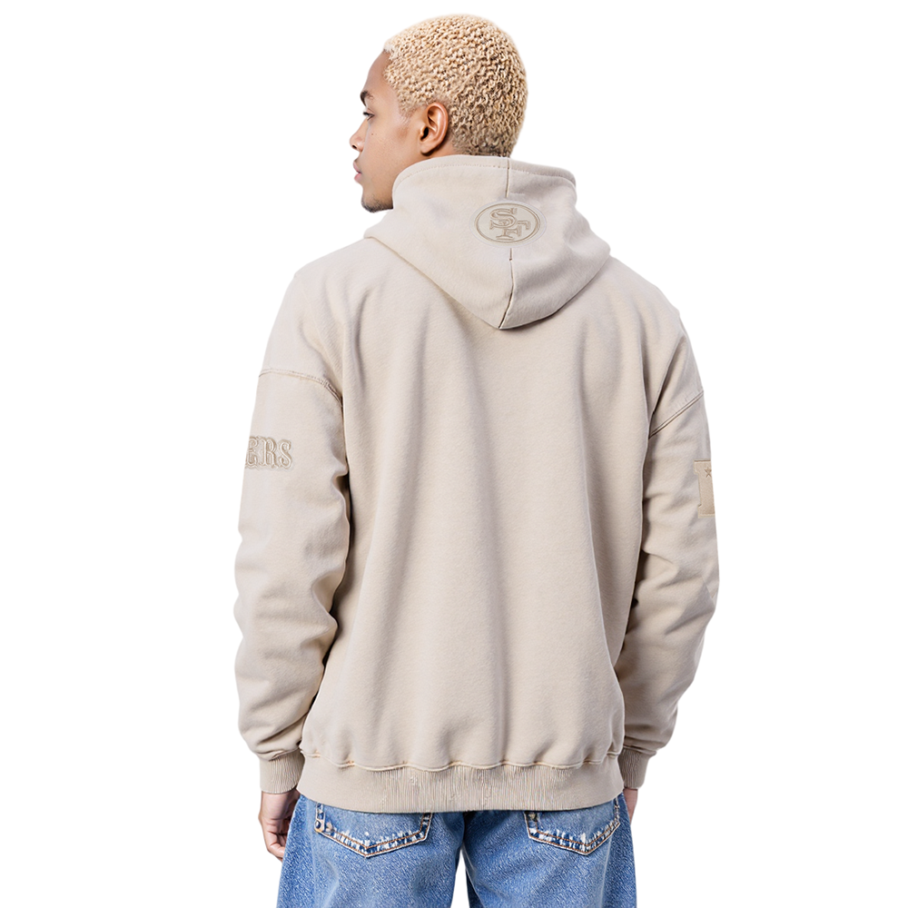 NFL SAN FRANCISCO 49ERS WASHED CLASSIC MEN'S ENZYME WASH DROP SHOULD (WASHED WARM SLATE)