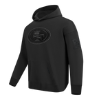 NFL SAN FRANCISCO 49ERS BLACKOUT CHANDAIL À CAPUCHON EN MOLLETON À ÉPAULES TOMBANTES POUR HOMME (NOIR)