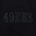 NFL SAN FRANCISCO 49ERS BLACKOUT CHANDAIL À CAPUCHON EN MOLLETON À ÉPAULES TOMBANTES POUR HOMME (NOIR)