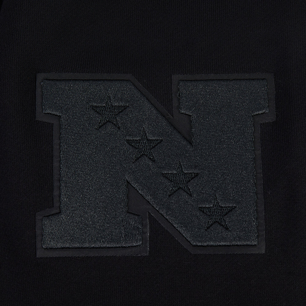 NFL SAN FRANCISCO 49ERS BLACKOUT CHANDAIL À CAPUCHON EN MOLLETON À ÉPAULES TOMBANTES POUR HOMME (NOIR)
