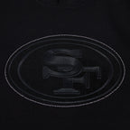 NFL SAN FRANCISCO 49ERS BLACKOUT CHANDAIL À CAPUCHON EN MOLLETON À ÉPAULES TOMBANTES POUR HOMME (NOIR)