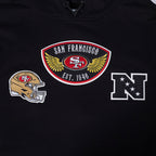 NFL SAN FRANCISCO 49ERS BORN FOR SPORT MEN'S FLC PO HOODIE (BLACK)
