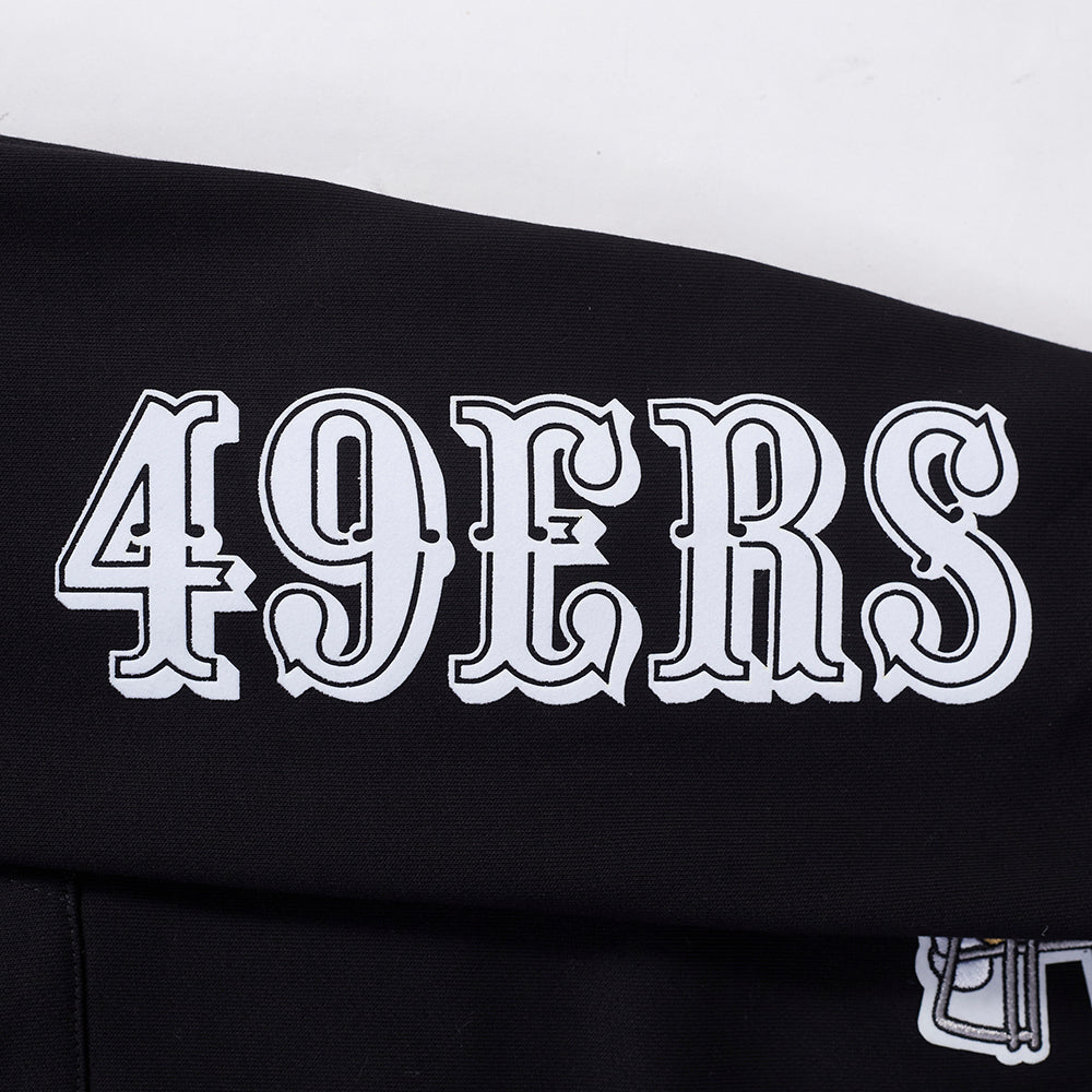 NFL SAN FRANCISCO 49ERS BORN FOR SPORT MEN'S FLC PO HOODIE (BLACK)
