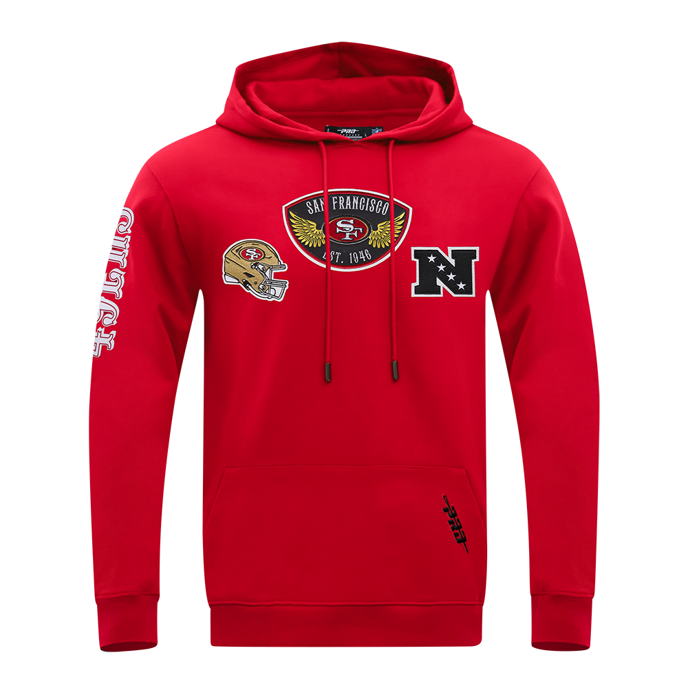 NFL SAN FRANCISCO 49ERS BORN FOR SPORT MEN'S FLC PO HOODIE (Red)