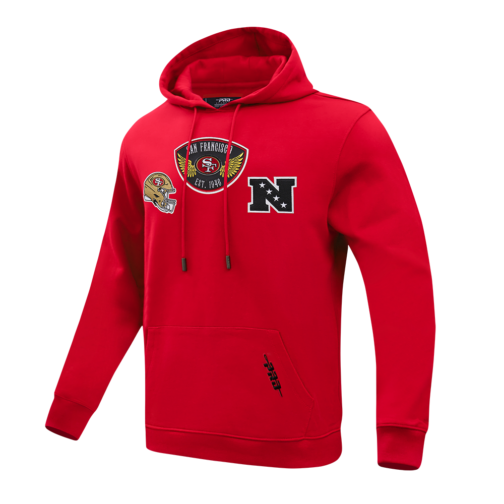 NFL SAN FRANCISCO 49ERS BORN FOR SPORT MEN'S FLC PO HOODIE (Red)