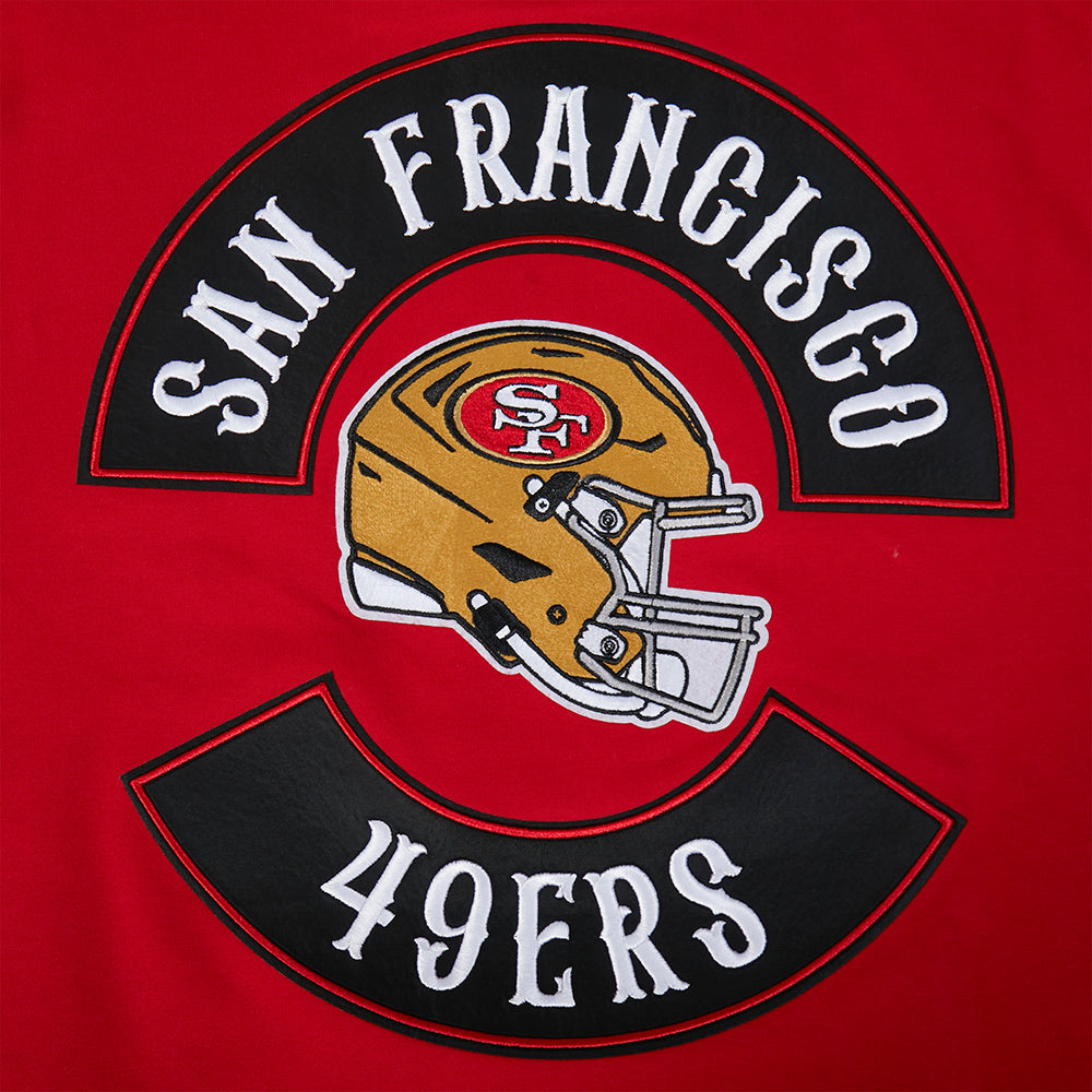 NFL SAN FRANCISCO 49ERS BORN FOR SPORT MEN'S FLC PO HOODIE (Red)