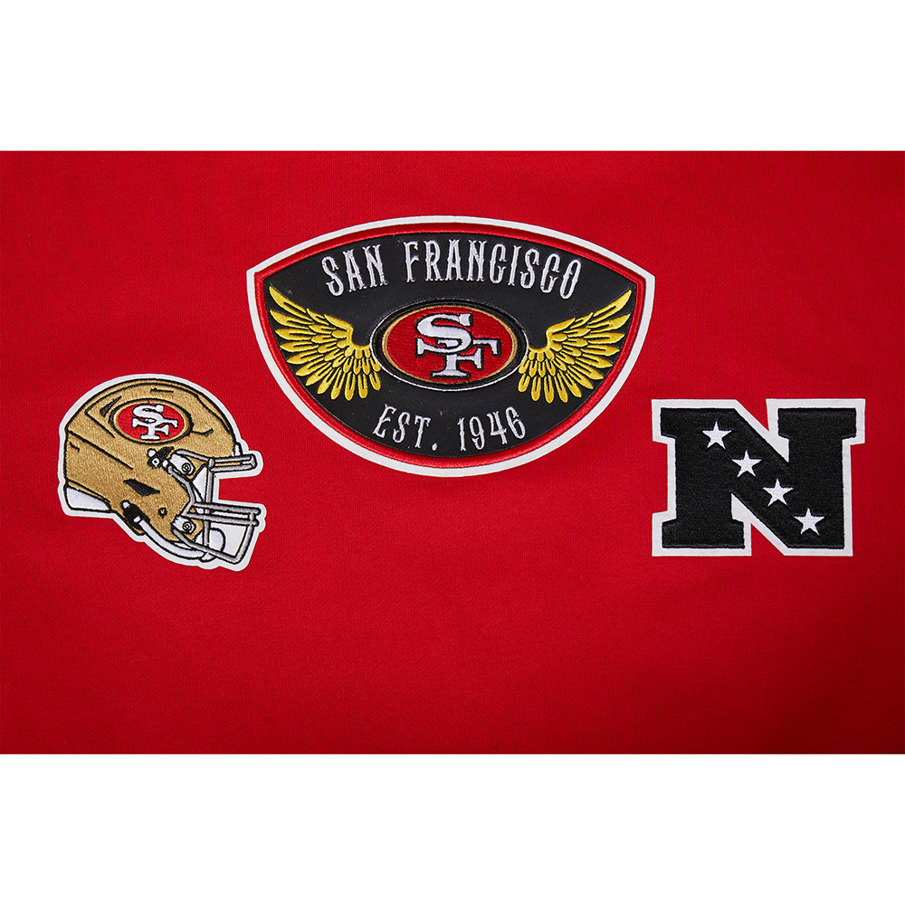NFL SAN FRANCISCO 49ERS BORN FOR SPORT MEN'S FLC PO HOODIE (Red)