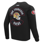 NFL SAN FRANCISCO 49ERS BORN FOR SPORT MEN'S FLC CREWNECK (BLACK)