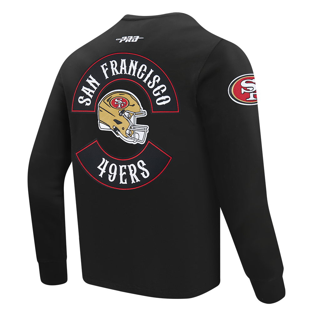 NFL SAN FRANCISCO 49ERS BORN FOR SPORT MEN'S FLC CREWNECK (BLACK)