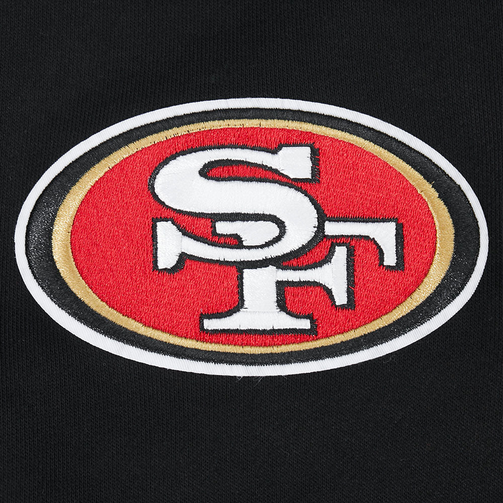 NFL SAN FRANCISCO 49ERS BORN FOR SPORT MEN'S FLC CREWNECK (BLACK)