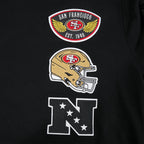 NFL SAN FRANCISCO 49ERS BORN FOR SPORT MEN'S FLC CREWNECK (BLACK)