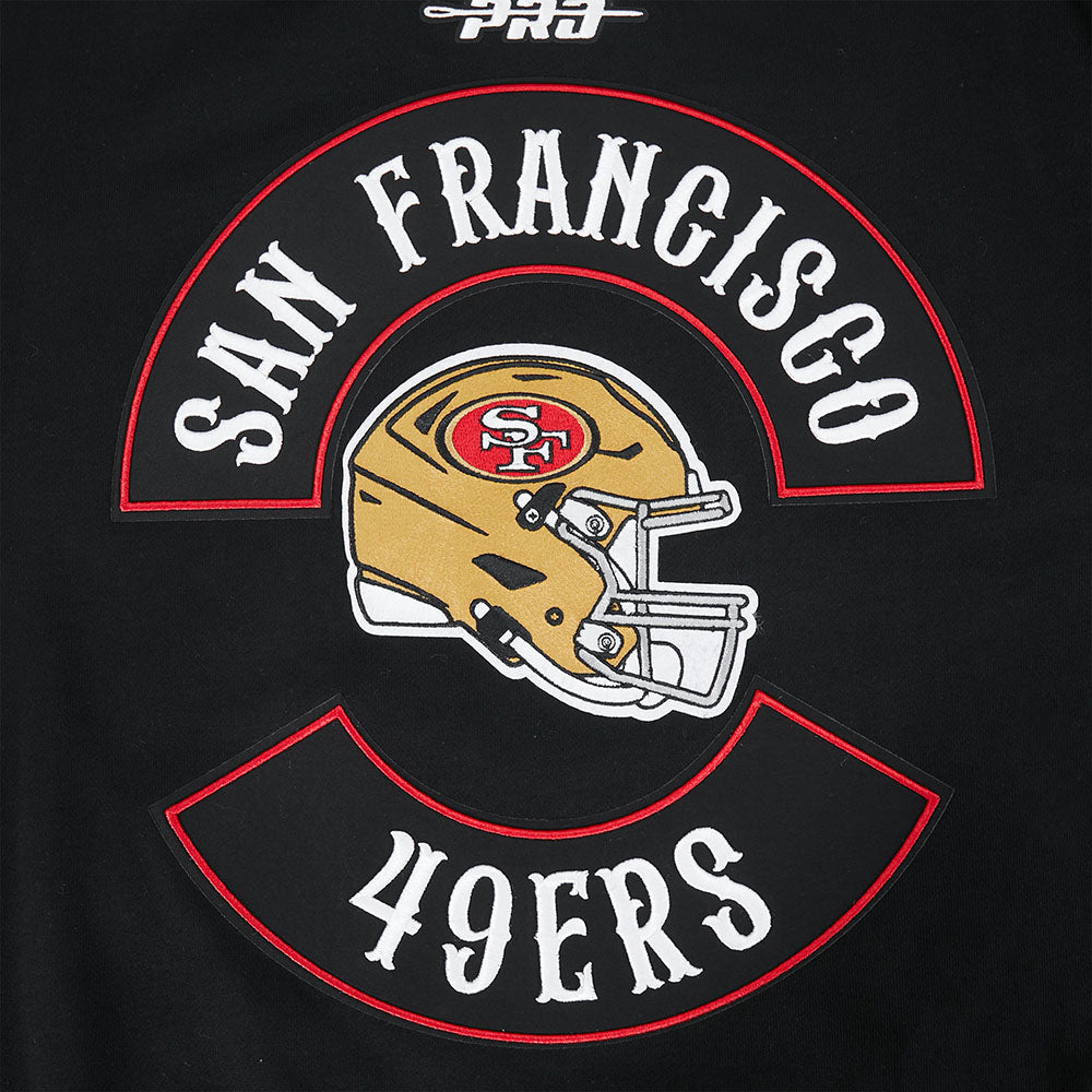 NFL SAN FRANCISCO 49ERS BORN FOR SPORT MEN'S FLC CREWNECK (BLACK)