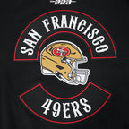 NFL SAN FRANCISCO 49ERS BORN FOR SPORT MEN'S FLC CREWNECK (BLACK)