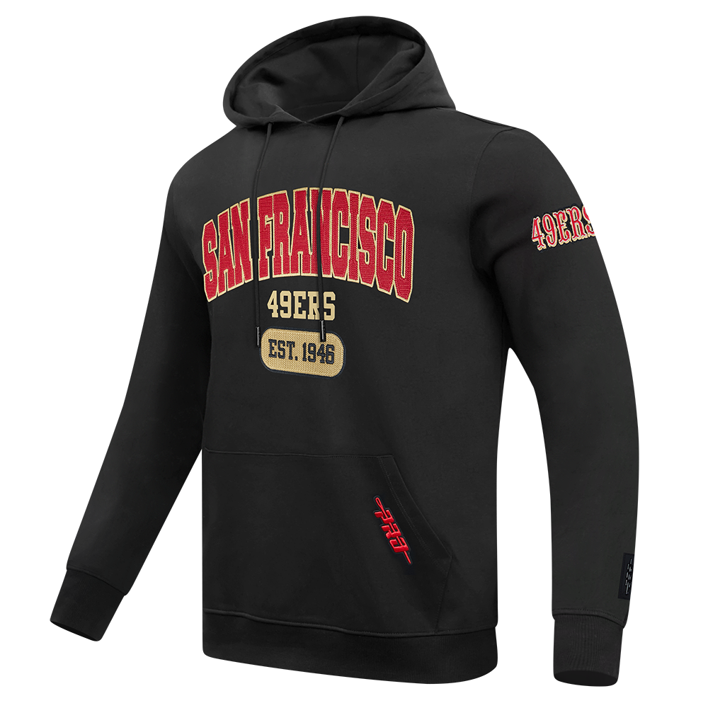 NFL SAN FRANCISCO 49ERS CITY ARCH CHANDAIL À CAPUCHON EN MOLLETON POUR HOMME (NOIR)