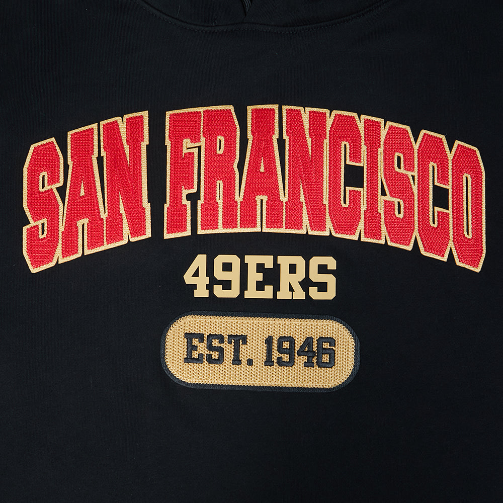 NFL SAN FRANCISCO 49ERS CITY ARCH CHANDAIL À CAPUCHON EN MOLLETON POUR HOMME (NOIR)