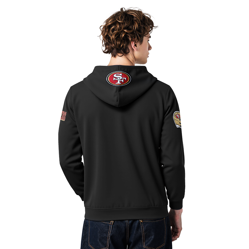 NFL SAN FRANCISCO 49ERS CITY ARCH CHANDAIL À CAPUCHON EN MOLLETON POUR HOMME (NOIR)
