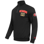 NFL SAN FRANCISCO 49ERS CITY ARCH HAUT EN MOLLETON À GLISSIÈRE AU QUART POUR HOMME (NOIR)