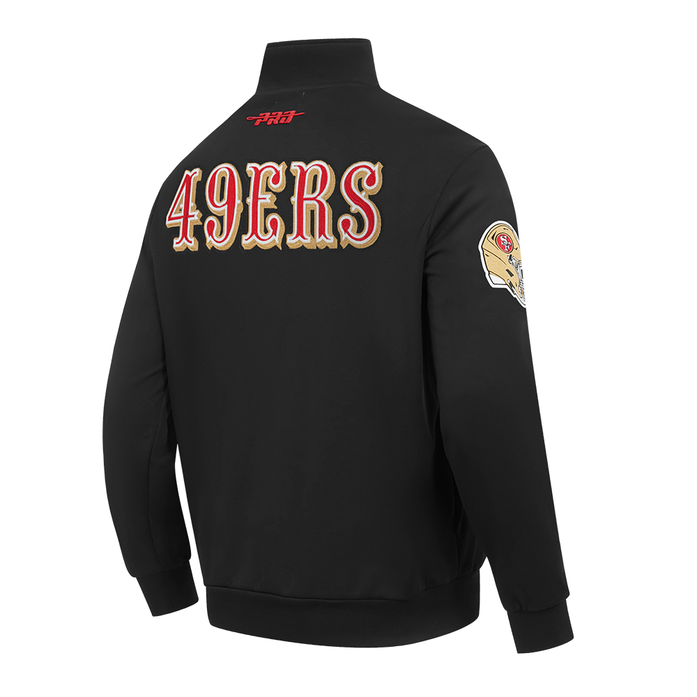 NFL SAN FRANCISCO 49ERS CITY ARCH HAUT EN MOLLETON À GLISSIÈRE AU QUART POUR HOMME (NOIR)