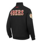 NFL SAN FRANCISCO 49ERS CITY ARCH HAUT EN MOLLETON À GLISSIÈRE AU QUART POUR HOMME (NOIR)