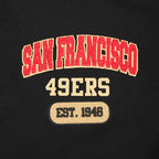 NFL SAN FRANCISCO 49ERS CITY ARCH HAUT EN MOLLETON À GLISSIÈRE AU QUART POUR HOMME (NOIR)