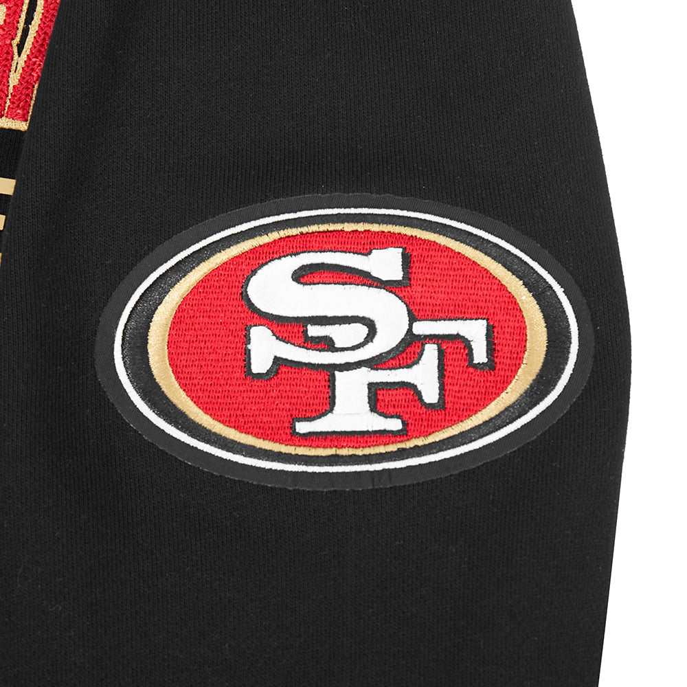 NFL SAN FRANCISCO 49ERS CITY ARCH HAUT EN MOLLETON À GLISSIÈRE AU QUART POUR HOMME (NOIR)