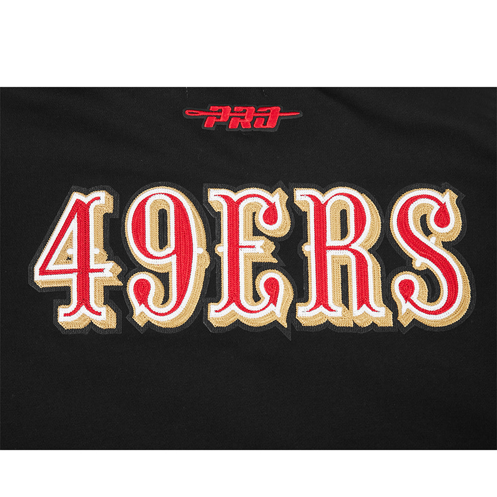 NFL SAN FRANCISCO 49ERS CITY ARCH HAUT EN MOLLETON À GLISSIÈRE AU QUART POUR HOMME (NOIR)