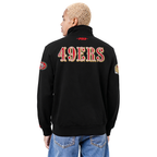 NFL SAN FRANCISCO 49ERS CITY ARCH HAUT EN MOLLETON À GLISSIÈRE AU QUART POUR HOMME (NOIR)