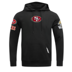 NFL SAN FRANCISCO 49ERS CLASSIC CHENILLE CHANDAIL À CAPUCHON POUR HOMME (NOIR)