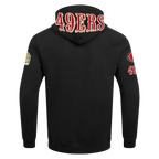 NFL SAN FRANCISCO 49ERS CLASSIC CHENILLE CHANDAIL À CAPUCHON POUR HOMME (NOIR)