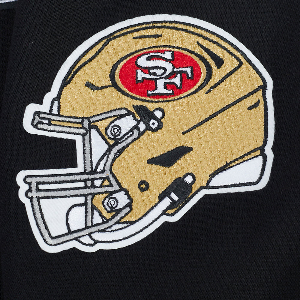 NFL SAN FRANCISCO 49ERS CLASSIC CHENILLE CHANDAIL À CAPUCHON POUR HOMME (NOIR)