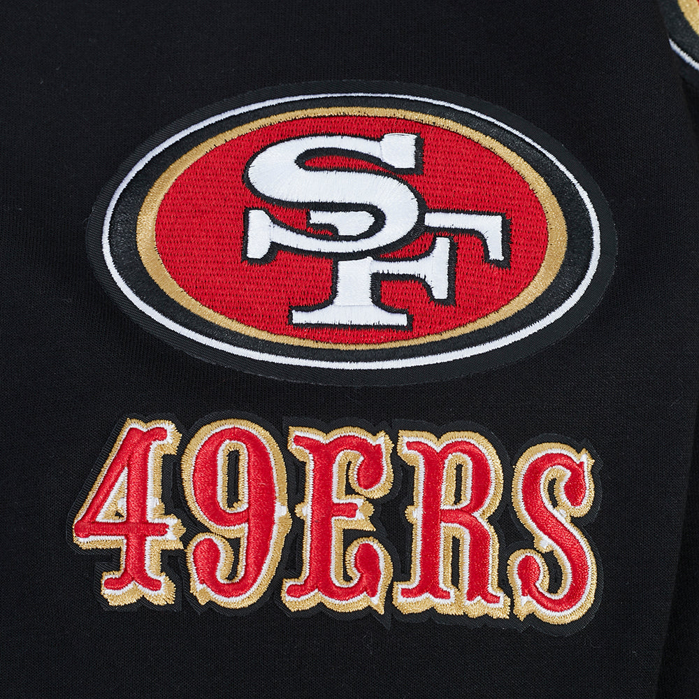 NFL SAN FRANCISCO 49ERS CLASSIC CHENILLE CHANDAIL À CAPUCHON POUR HOMME (NOIR)