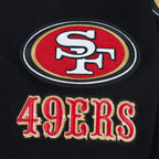 NFL SAN FRANCISCO 49ERS CLASSIC CHENILLE CHANDAIL À CAPUCHON POUR HOMME (NOIR)