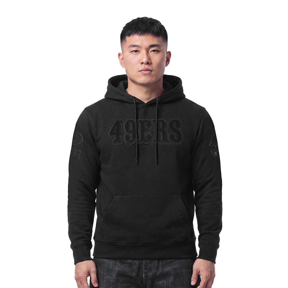 NFL SAN FRANCISCO 49ERS TRIPLE BLACK CHANDAIL À CAPUCHON POUR HOMME (NOIR)