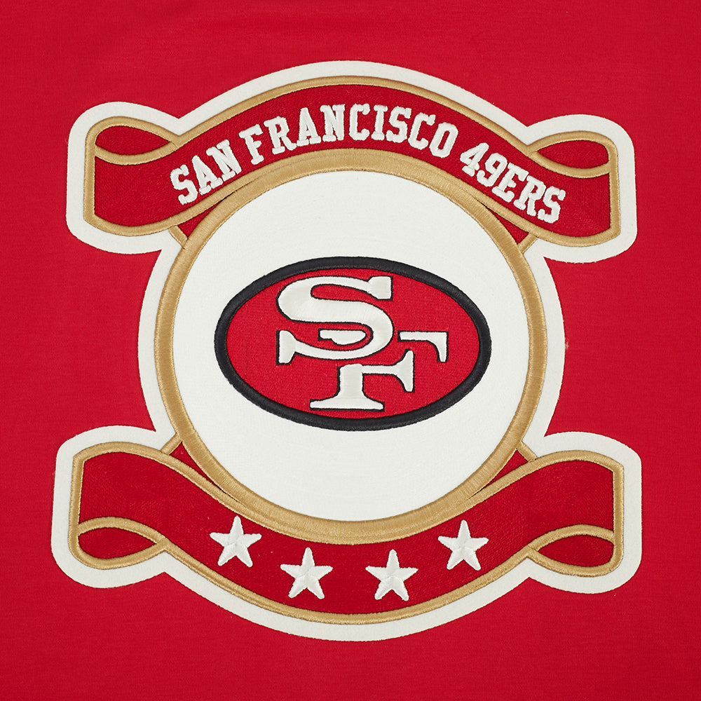 NFL SAN FRANCISCO 49ERS ORIGINAL PLAYERS MEN'S PULL OVER HOODIE (RED/EGGSHELL)
