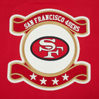 NFL SAN FRANCISCO 49ERS ORIGINAL PLAYERS MEN'S PULL OVER HOODIE (RED/EGGSHELL)