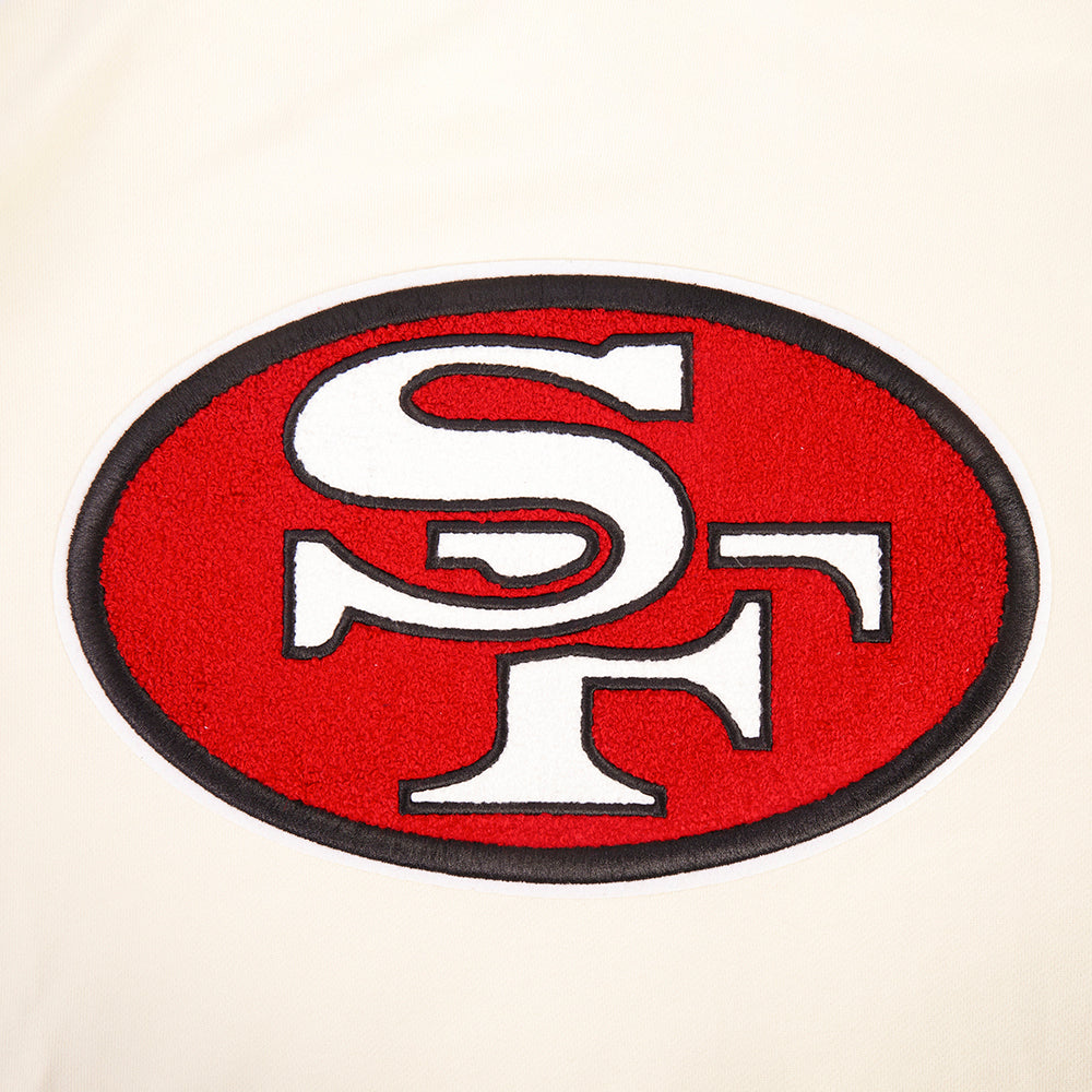 NFL SAN FRANCISCO 49ERS RETRO CLASSICS CHANDAIL À CAPUCHON POUR HOMME (COQUILLE D'ŒUF/ROUGE)