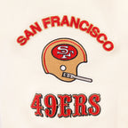 NFL SAN FRANCISCO 49ERS RETRO CLASSICS CHANDAIL À CAPUCHON POUR HOMME (COQUILLE D'ŒUF/ROUGE)