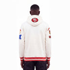 NFL SAN FRANCISCO 49ERS RETRO CLASSICS CHANDAIL À CAPUCHON POUR HOMME (COQUILLE D'ŒUF/ROUGE)