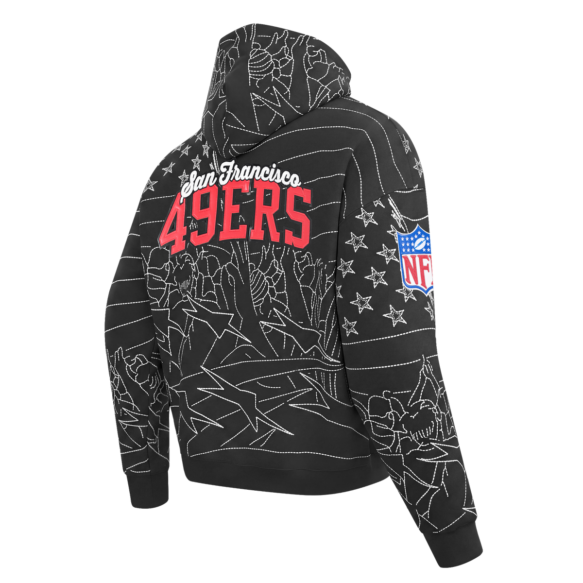 NFL SAN FRANCISCO 49ERS PRO PREMIUM MEN'S SWEATSHIRT (BLACK)