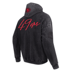 NFL SAN FRANCISCO 49ERS ECLIPSE MEN'S PULL OVER HOODIE (WASHED BLACK)