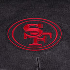 NFL SAN FRANCISCO 49ERS ECLIPSE MEN'S PULL OVER HOODIE (WASHED BLACK)