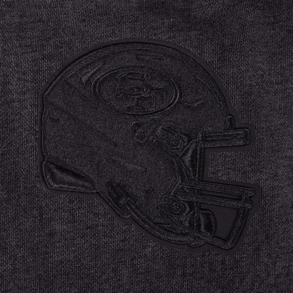 NFL SAN FRANCISCO 49ERS ECLIPSE MEN'S PULL OVER HOODIE (WASHED BLACK)