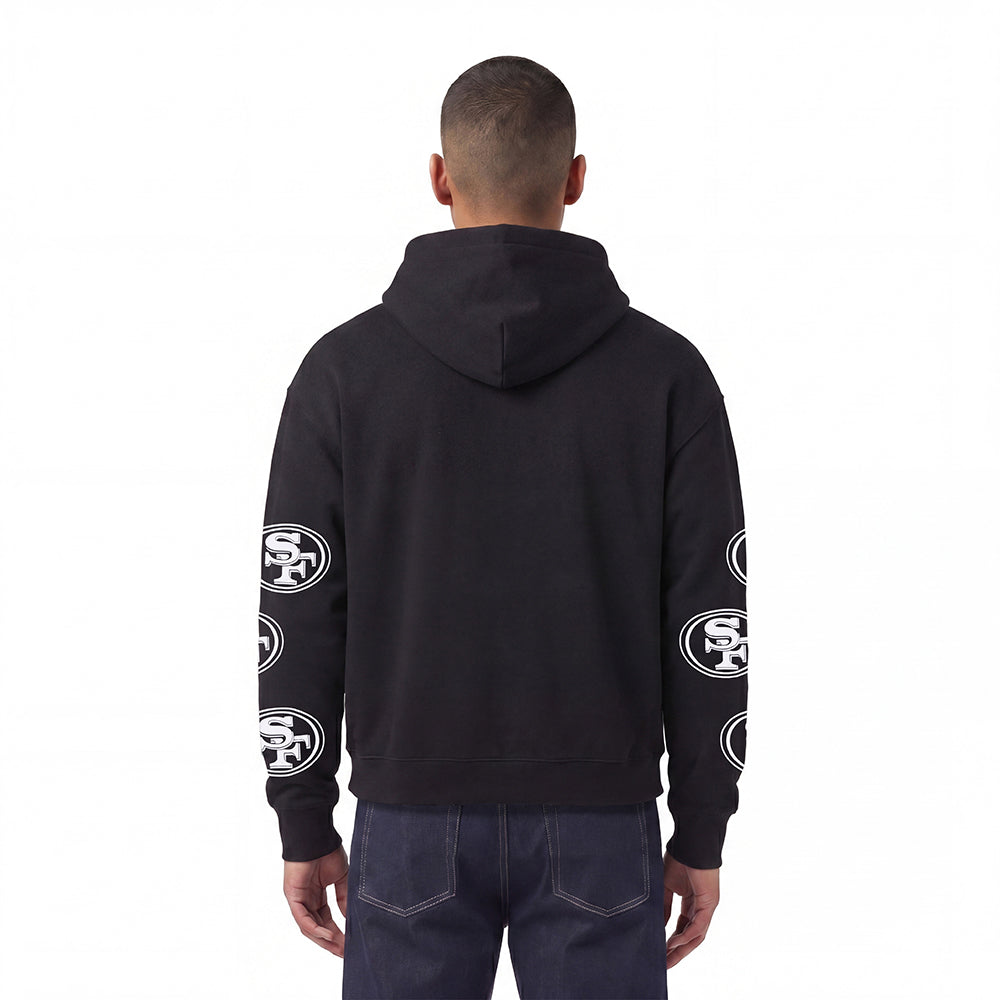NFL SAN FRANCISCO 49ERS CHANDAIL À CAPUCHON À GLISSIÈRE POUR HOMME (NOIR)