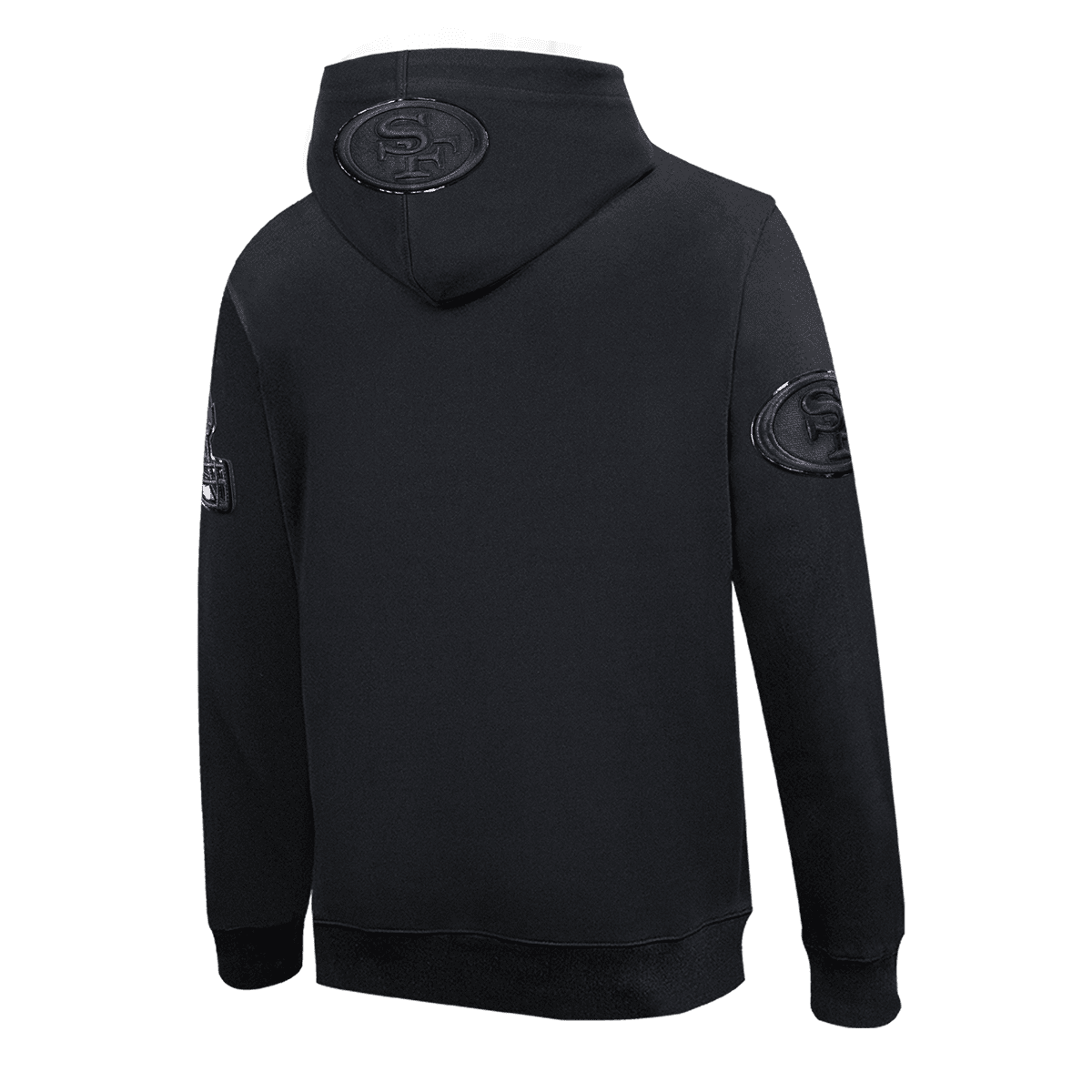 NFL SAN FRANCISCO 49ERS TRIPLE BLACK LOGO MEN'S PULLOVER HOODIE (TRIPLE BLACK)