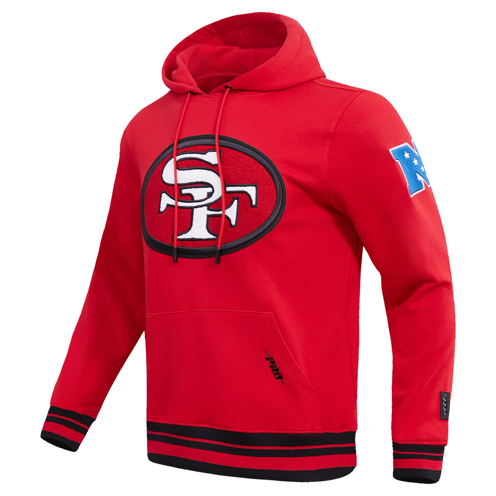 NFL SAN FRANCISCO 49ERS RETRO CLASSIC MEN'S PULLOVER HOODIE (RED/BLACK)